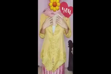 Live Ukhti Kebaya Hijab Pink Menggoda Hot